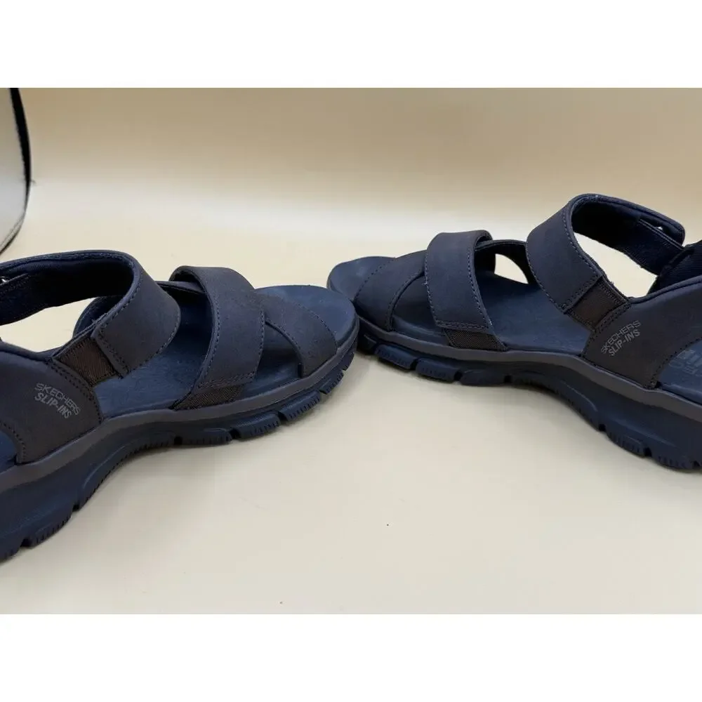 Skechers Slip-Ins Sandals Womens 7.5 Brown Hook Loop Comfort Walking - Picture 5 of 7